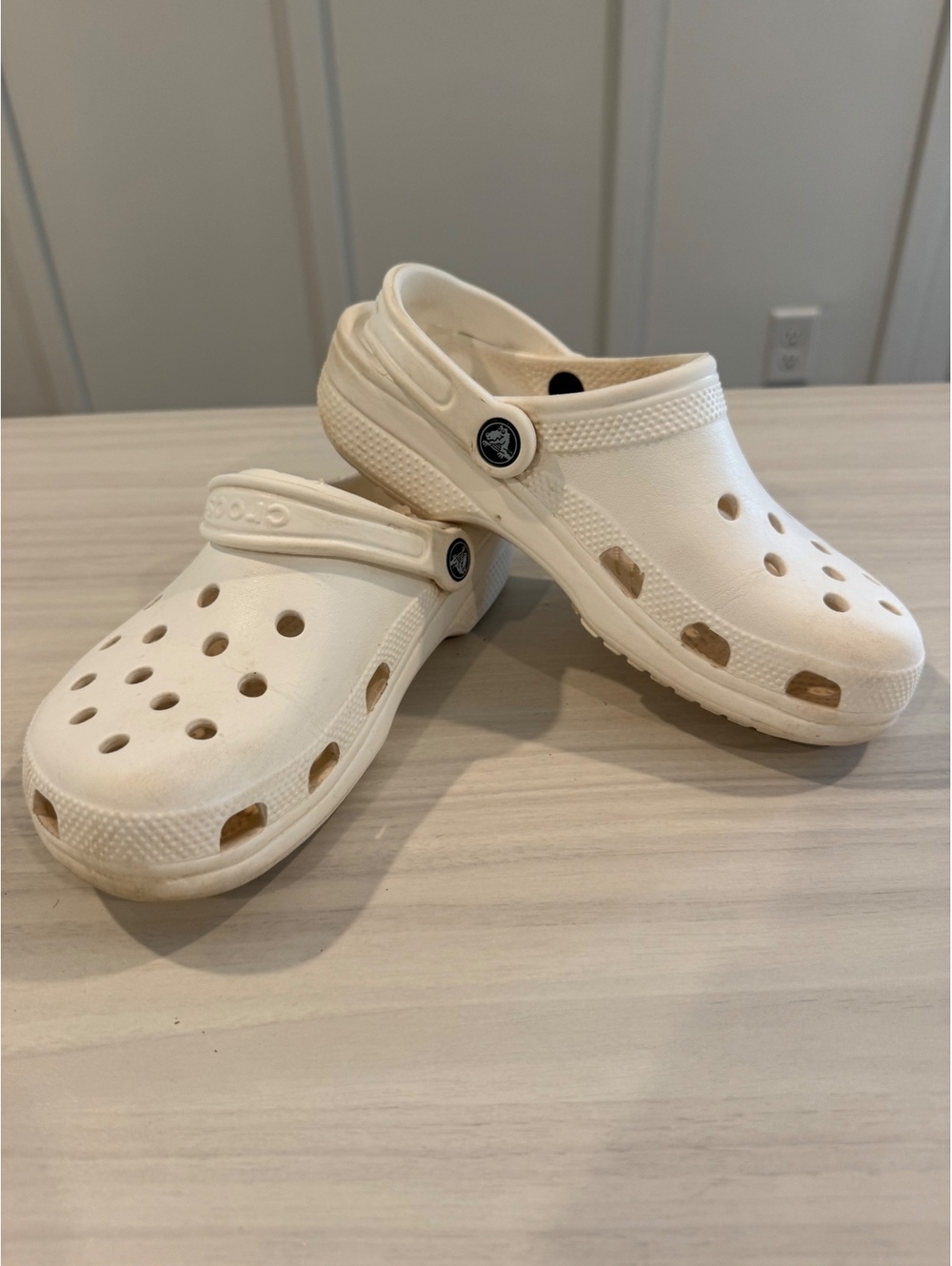 Crocs white clogs